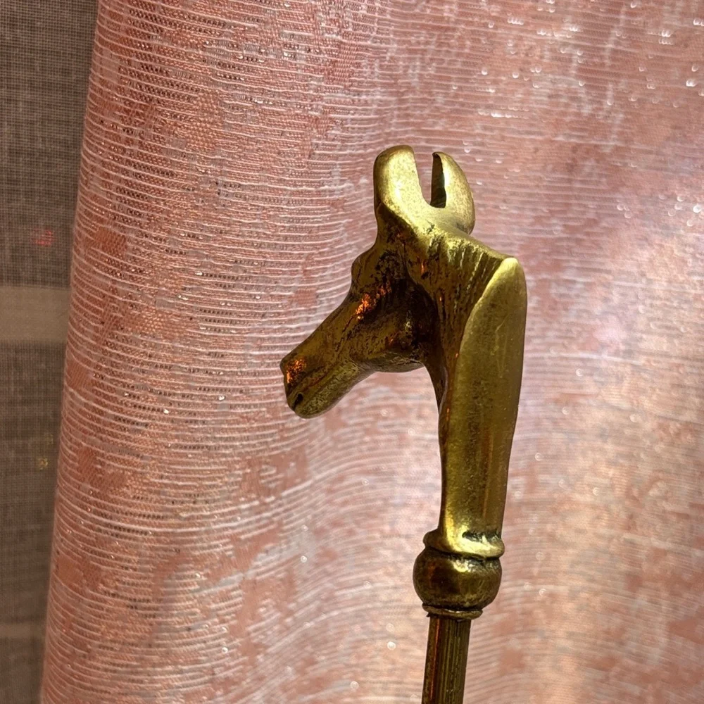 Vintage Brass Horse Head Shoe Horn